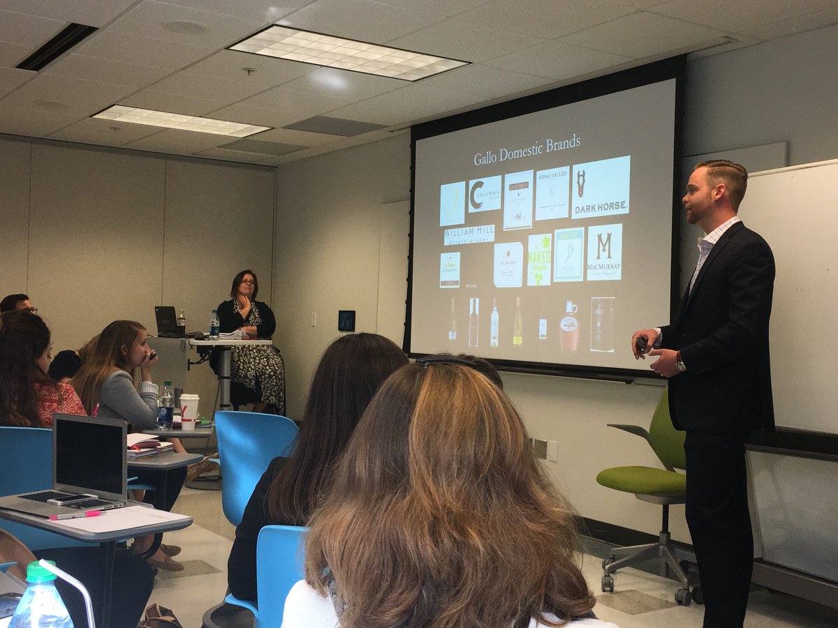 Suze_Phillips's tweet photo. π· @NCStateGLM students learning about the wine & spirits industry from EJ Gallo Winery @gallocareers - Cheers! #LuxeMarketing #GLM2016 https://t.co/fzVtQVzIAz