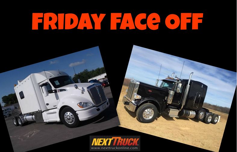 NextTruck's tweet photo. Friday Face Off! Kenworth vs. Peterbilt Sleeper Trucks! #Kenworth #Peterbit #Trucking https://t.co/Auyic4Q73B
