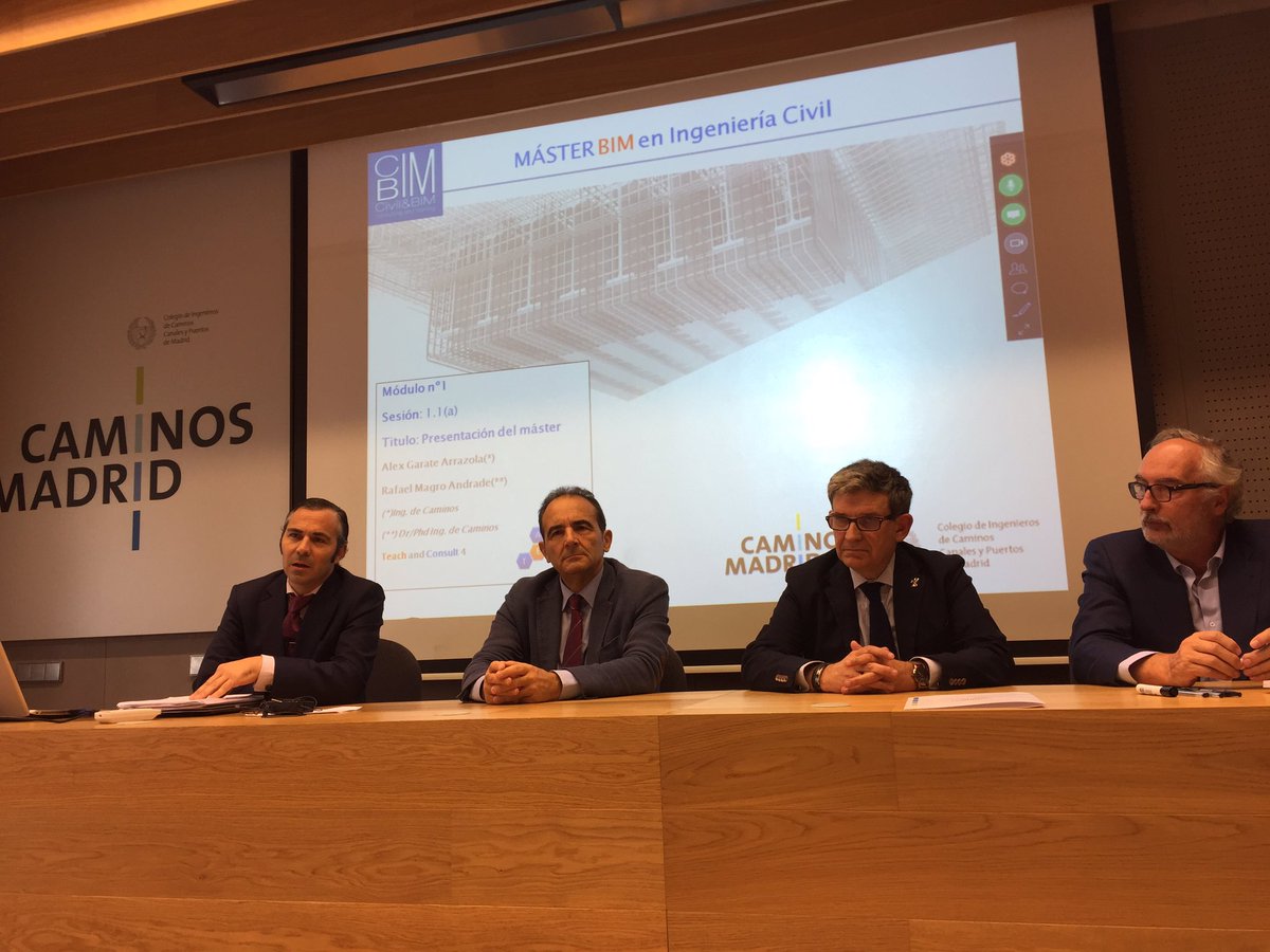 CivilandBIM's tweet photo. Al fin da comienzo nuestro Master #BIM en Ingeniería civil! @caminosmadrid https://t.co/Q6o1fZlgqI