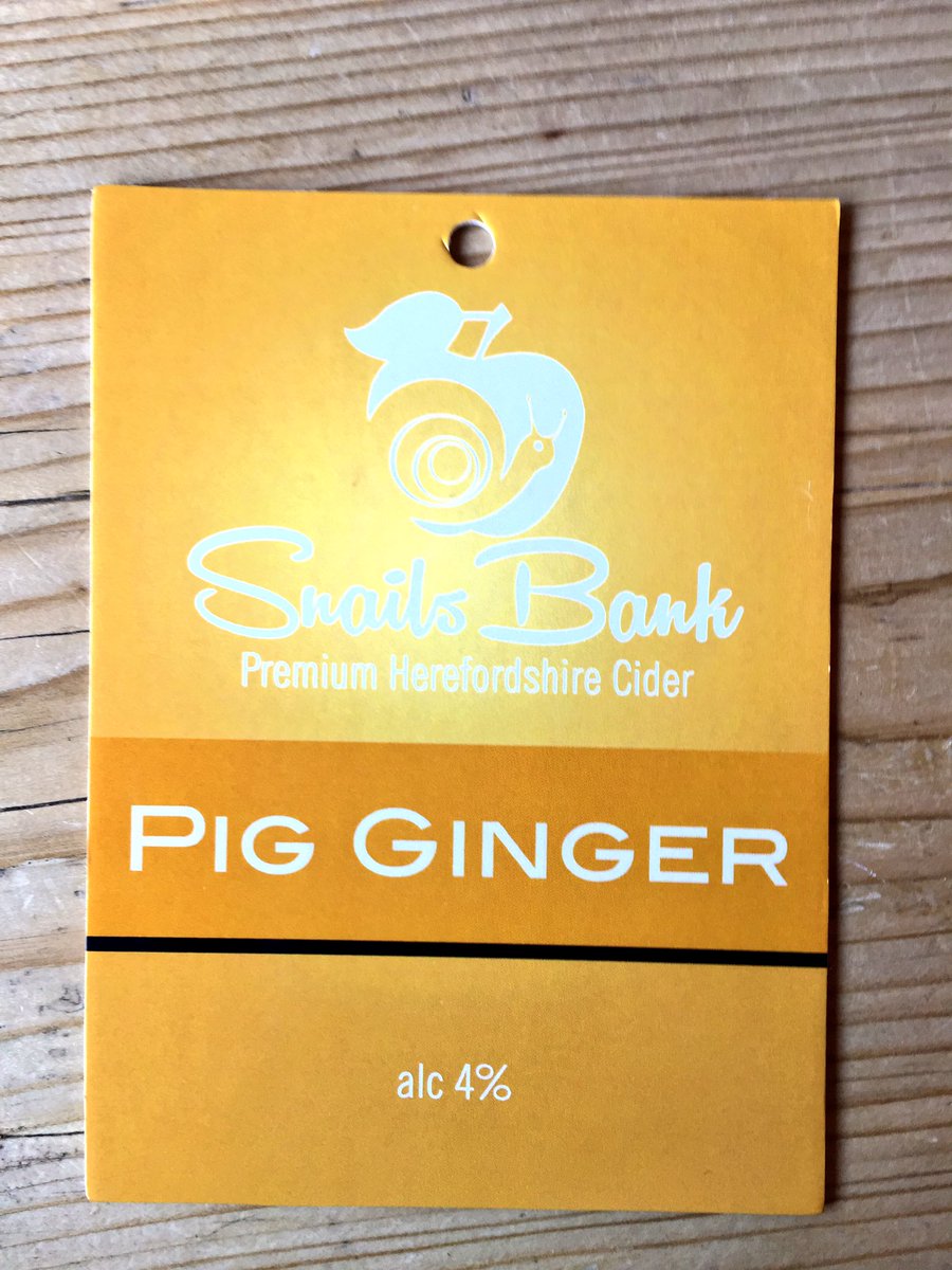 TheWightBear's tweet photo. Award winning Pig Ginger #cider from Snails Bank now here! A clear medium cider with freshly ground root ginger for a fiery kick #snailsbank https://t.co/wuMGXu707S