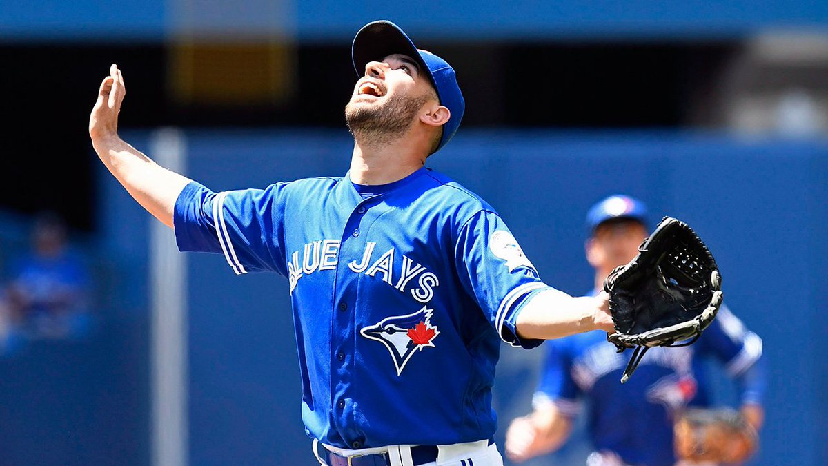 Sportsnet's tweet photo. Marco Estrada didn't make his high school team until senior year. Now he's starting Game 1 of the #ALCS once again: https://t.co/W1RIWGVWgY https://t.co/wTDNEU9gjW