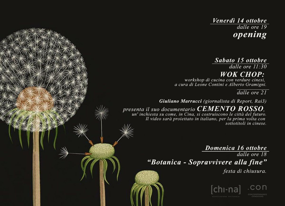 Stasera ore 18 c/o Chì-na in #Chinatown

BOTANICA
#grandopening <a href="/CentroPecci/">Centro Pecci</a> #Prato