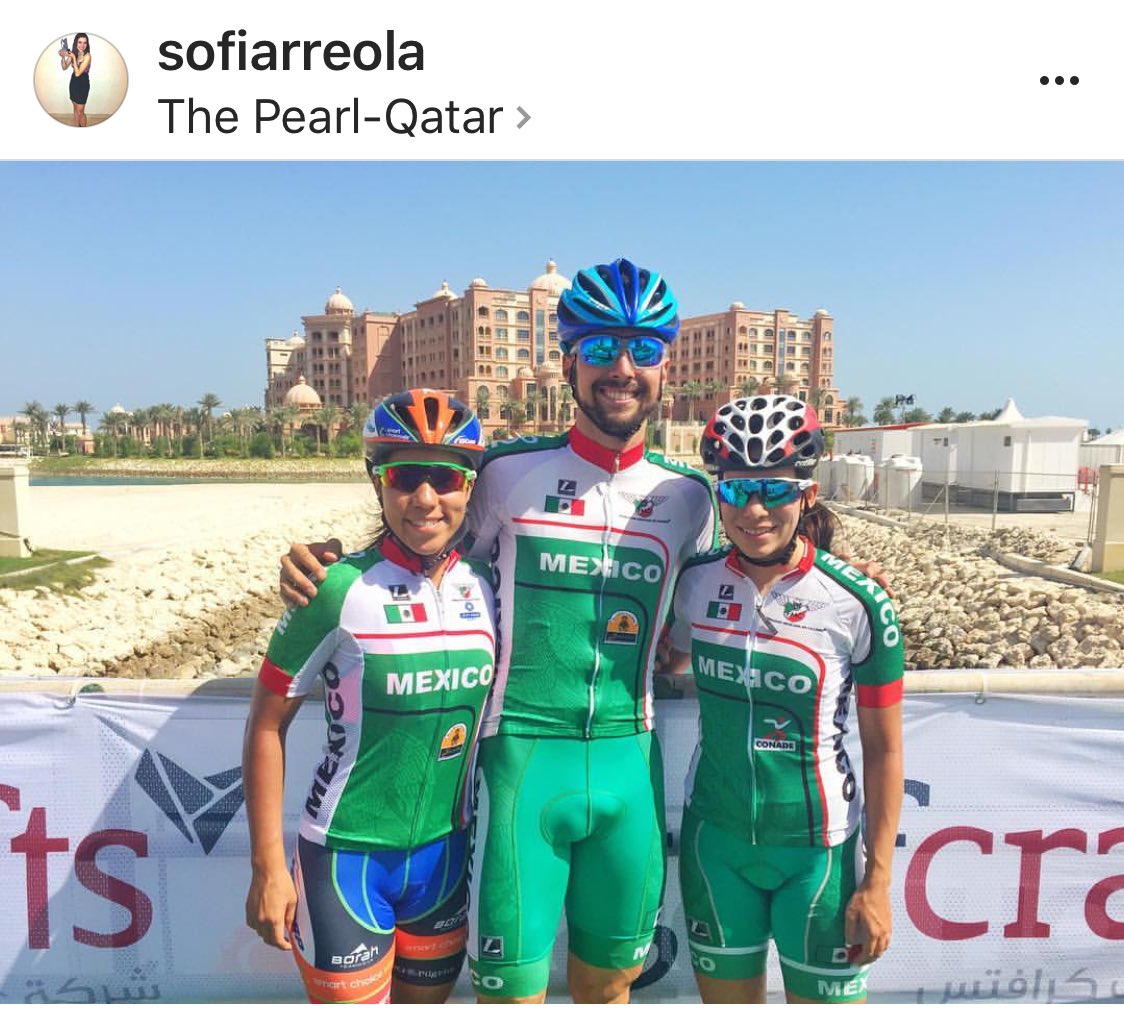 Mexican Power Élite! <a href="/YuseSoto/">Yusse  Soto</a> <a href="/renecorella/">Rene Corella Braun</a> <a href="/sofiarreola/">Sofía Arreola</a> Muchos éxitos a mis paisanos!
#UCIDoha2016 #mexiCAN