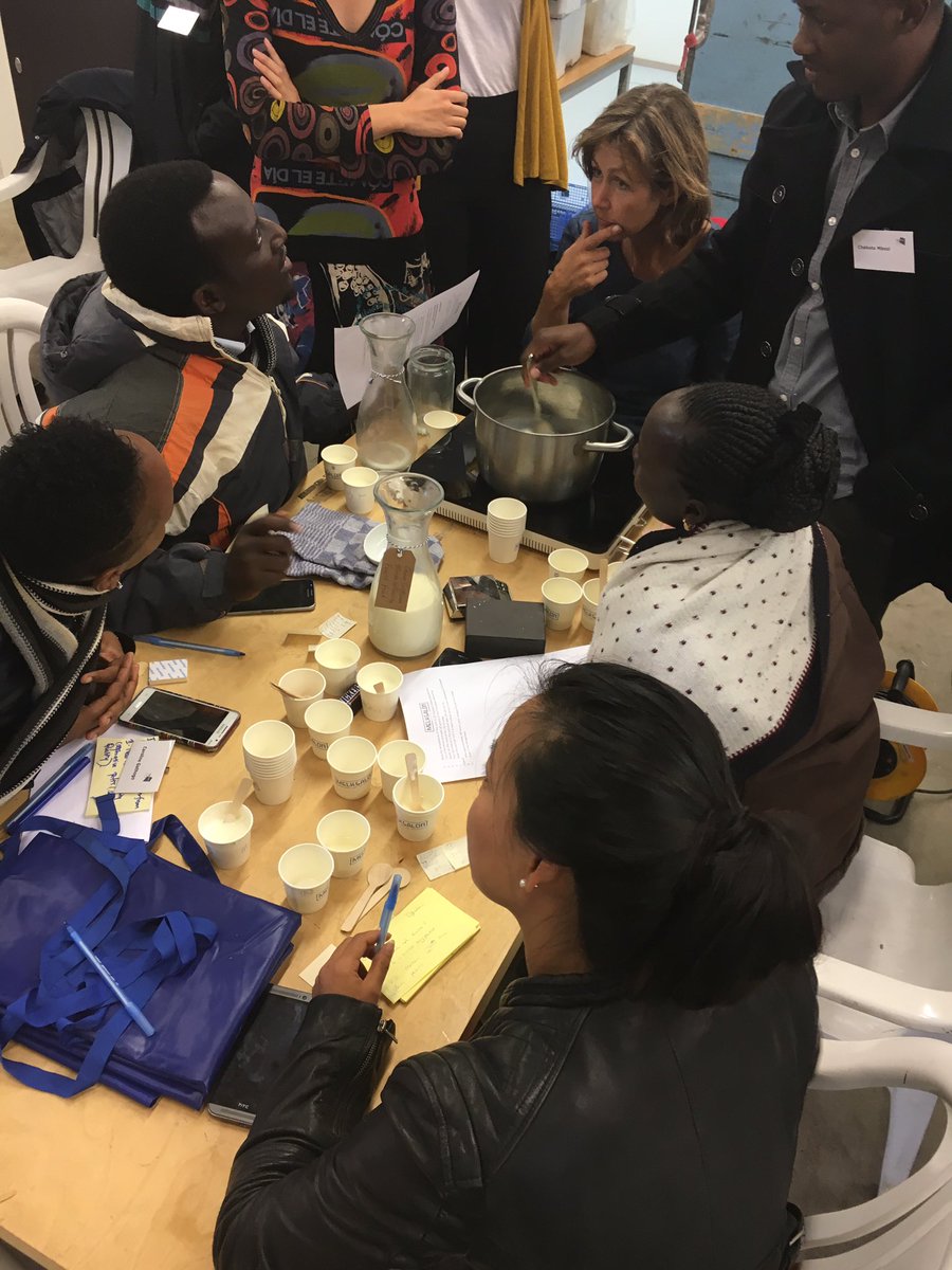 deMelkSalon's tweet photo. Quality time with @sfarmersbigdeal crosspolinating #amsterdam #terroir milktastes * exotic ferments @mediamatic @Wateetons #martenverdenius https://t.co/yYV5xaZblp