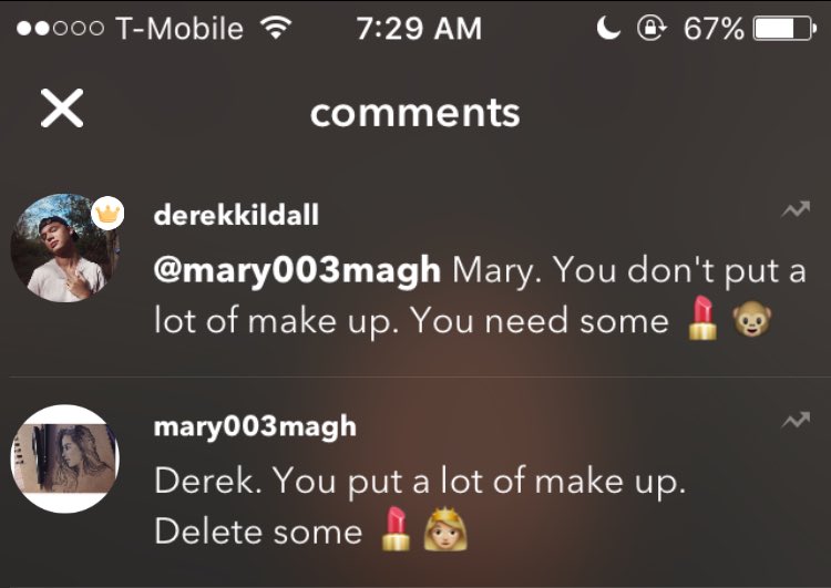 DerekKildall's tweet photo. Literally just slayed people that were hating in my musically comments lmao.. oop ( there was more then 2 just thought these were funny ) https://t.co/OUoCiedTCK