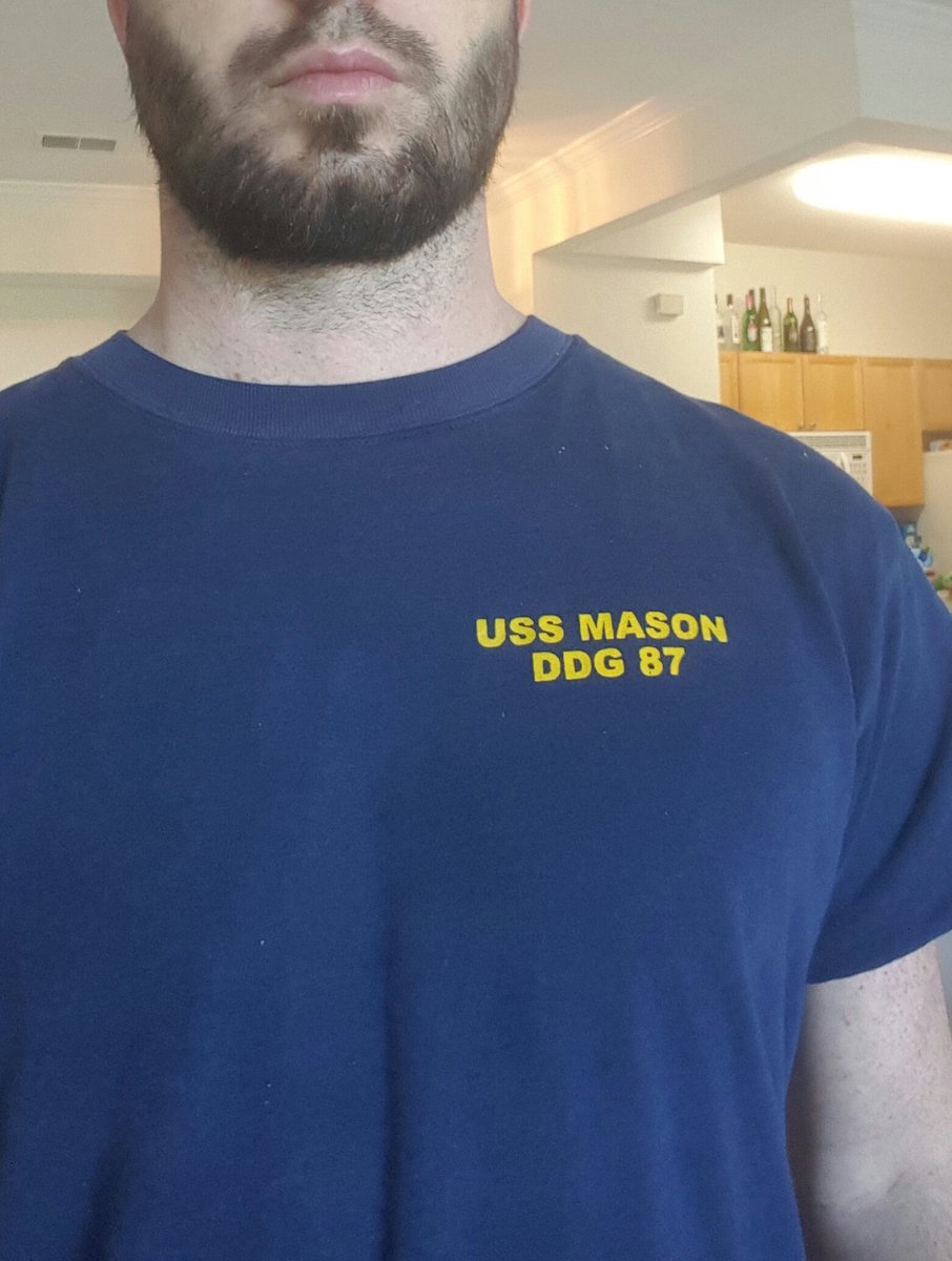 In light of recent events, wearing my ol PT shirt. #USSMason #ProudlyWeServe #ddg87