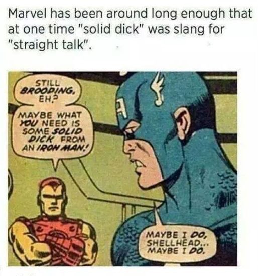 TaniaOnce's tweet photo. @RobertDowneyJr ... a closer relationship than I thought. #Marvel #Ironman #CaptainAmerica #StraightTalk #SolidDick https://t.co/QXM1qJR7z0