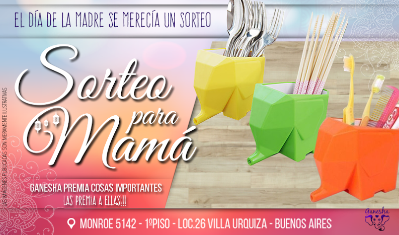 ganeshatienda's tweet photo. Ultimo día para participar del #Sorteo #DiaDeLaMadre Dale RT y Me gusta.
https://t.co/8nKzKxOUmz @ganeshatienda https://t.co/BxAS1hjt3z