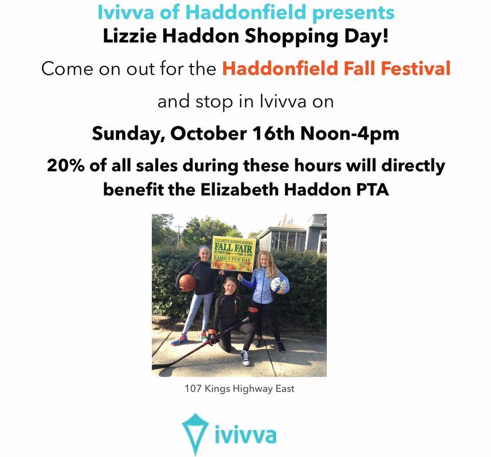 haddonES1's tweet photo. Be sure to shop at @ivivva this Sunday during the @HaddonfieldNews fall festival to benefit @ehspta https://t.co/6uP0O8AaZV