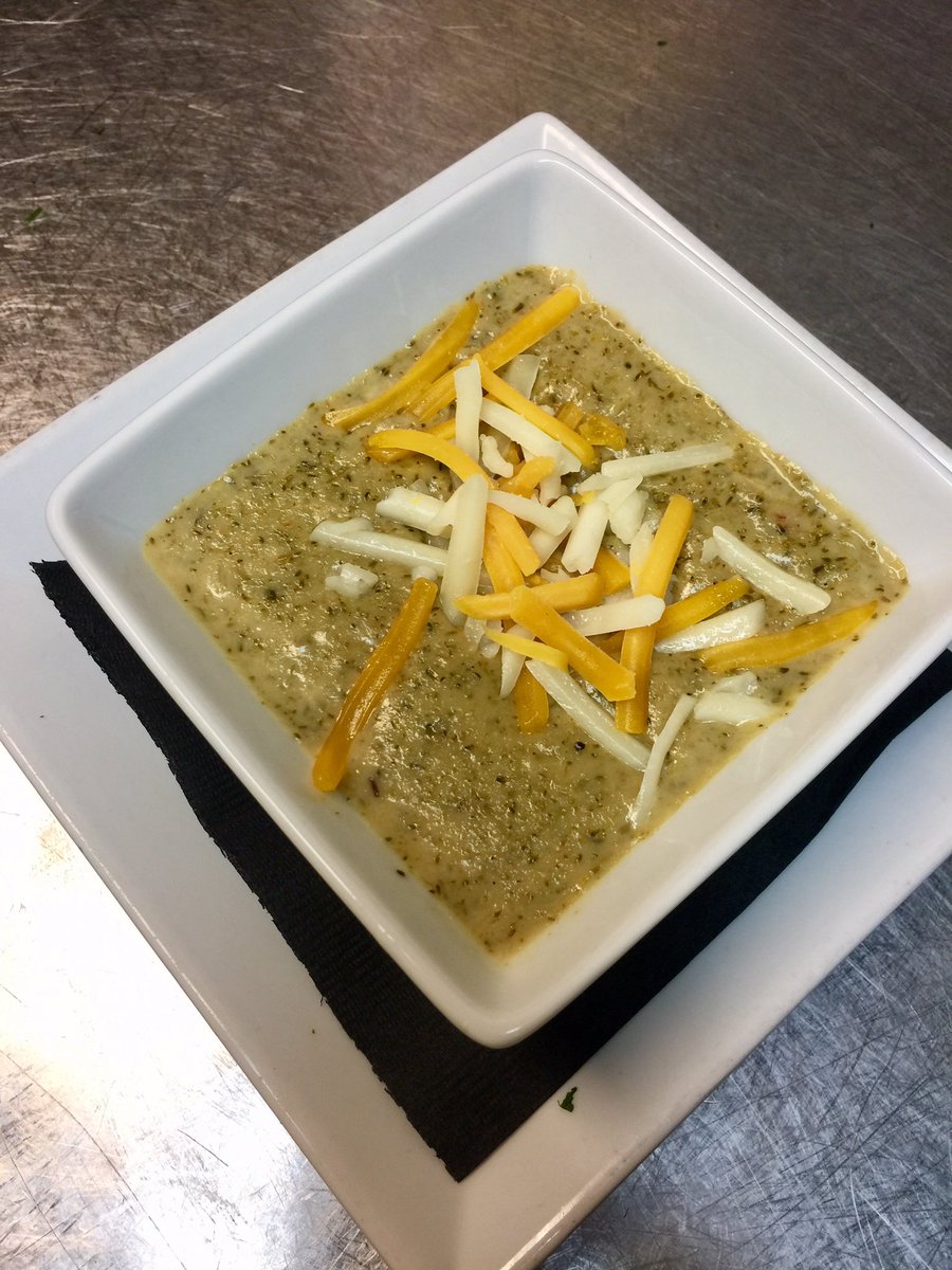 TGIFF Palomilla Steak Wedge Salad w/SmokedBlueCheese Dressing. Cream of Broccoli Sopa. #wallstplaza #downtownorlando <a href="/SideshowOrlando/">Sideshow</a>