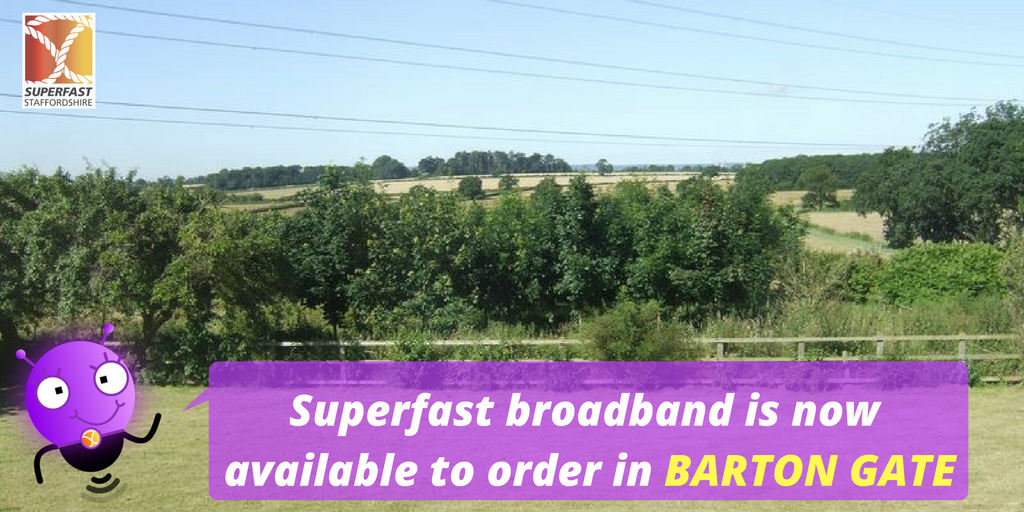 GigafastStaffs's tweet photo. Cab 2 on the #BartonUnderNeedwood exchange in #BartonGate is now live, serving 290 premises. Order now on #FibreFriday https://t.co/rUoEelxMNo