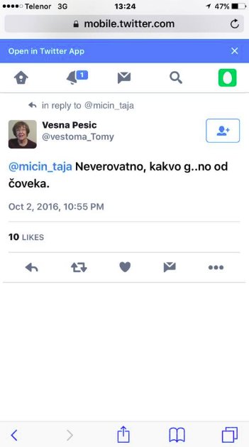 Nenad0406's tweet photo. Izlapetis ili se vadi na godine ?
Ja bih rekao da je #vestoma_Tomy đubre, neopevano.
#DOSbanda https://t.co/FluebYXaLp