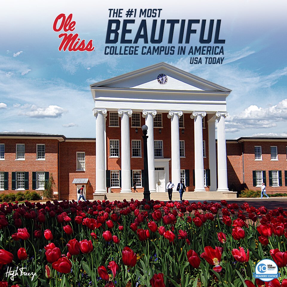 Lee_Wilbanks's tweet photo. Not a surprise to anyone who has ever been here but Ole Miss was again named most beautiful campus. #TheFlagship https://t.co/6540hi20TL