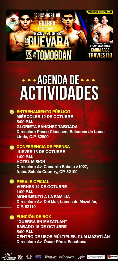 Asiste!!
HOY 1pm
Pesaje Oficial #SabadosDeBox
Monumento a la Familia @MazatlanAyto 
Rifa de Boletos entre asistentes 
<a href="/deleonprom/">DELEON PROMOTIONS</a> 
<a href="/oskuchle/">Oswaldo Küchle</a>