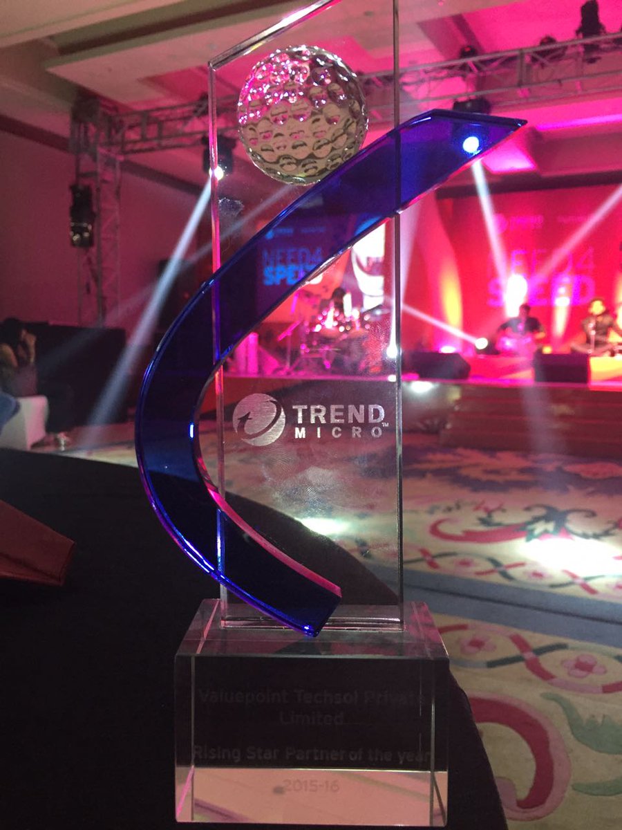 VPTECHSOL's tweet photo. Aweeee!! We are happy to share that we have been awarded as "#Rising #star #Partner #of #the #Year" from #TrendMicro....#AshokPrabhu https://t.co/pi5PQC8BEt