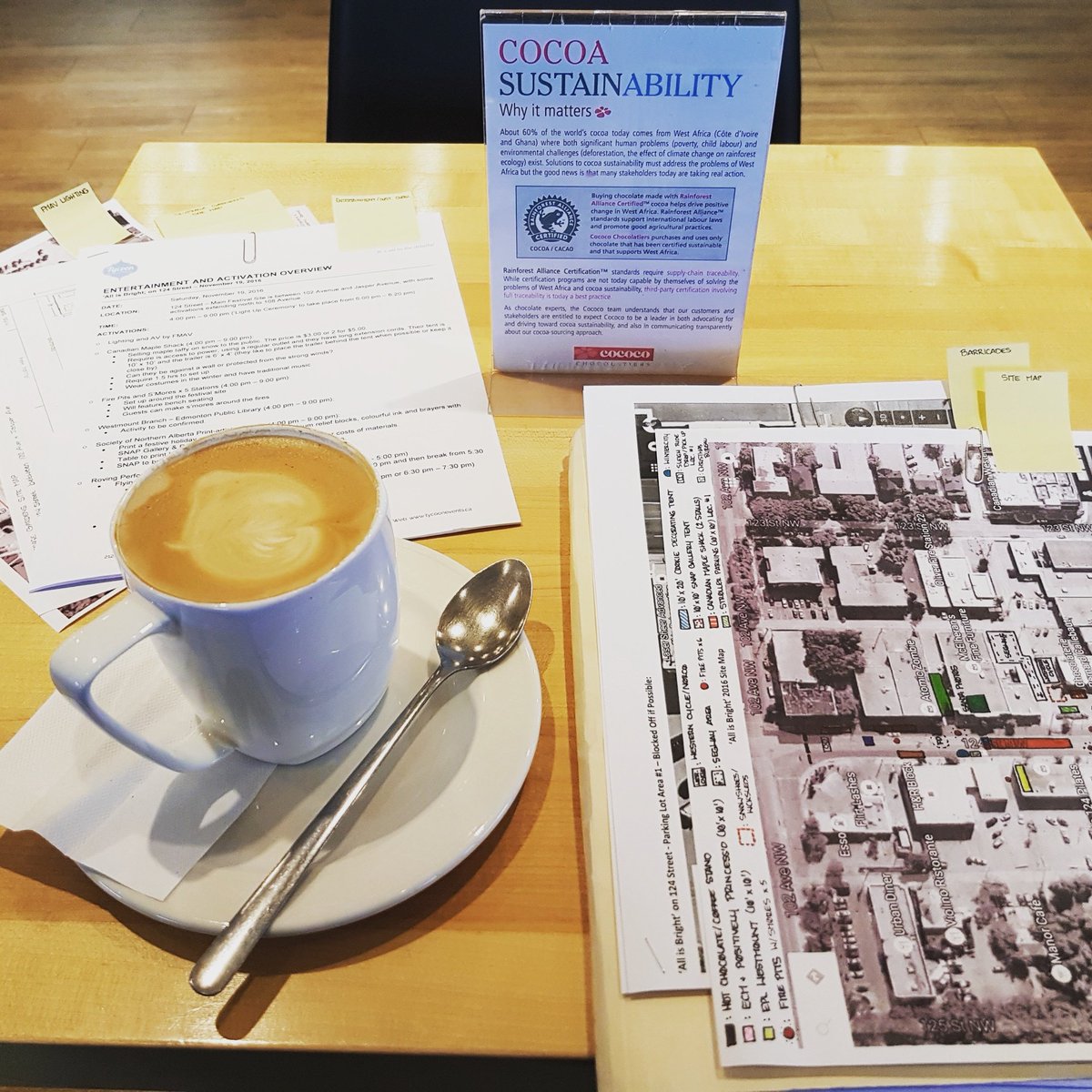A snowy day in #yeg couldn't be better suited to a day of planning #allisbright on <a href="/shop124street/">124 Street Business Association</a>. Visits to <a href="/Studio124Pilate/">Studio124</a> &amp; <a href="/cococoYEG/">CallebautChocolatYEG</a>!