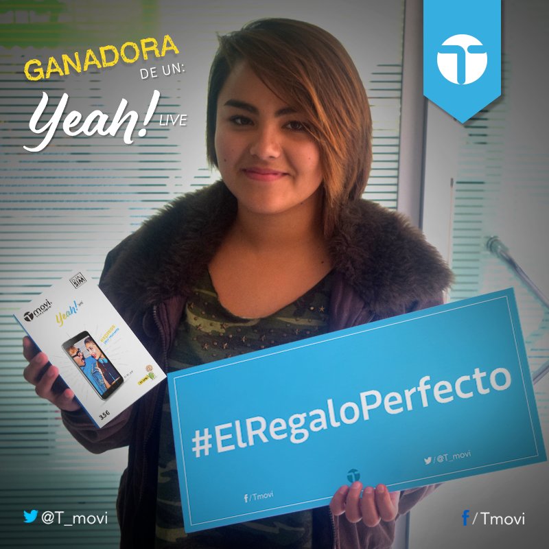 Ti_movi's tweet photo. ¡Muchas felicidades a Erika Ramirez ganadora de un #YeahLive! Muchas gracias a todos por participar sigan pendientes de nuestras redes... https://t.co/R5xsZtHfrR