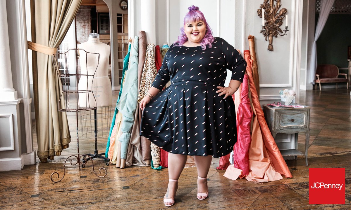 jcpenney polka dot dress