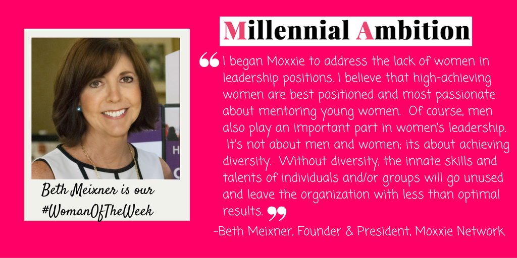 milleniambition's tweet photo. Our first ever #WomanOfTheWeek is Beth Meixner, Founder &amp; President of @MoxxieNetwork! We are a proud supporter of the #EmeraldSummit. https://t.co/pTTarmvd7f