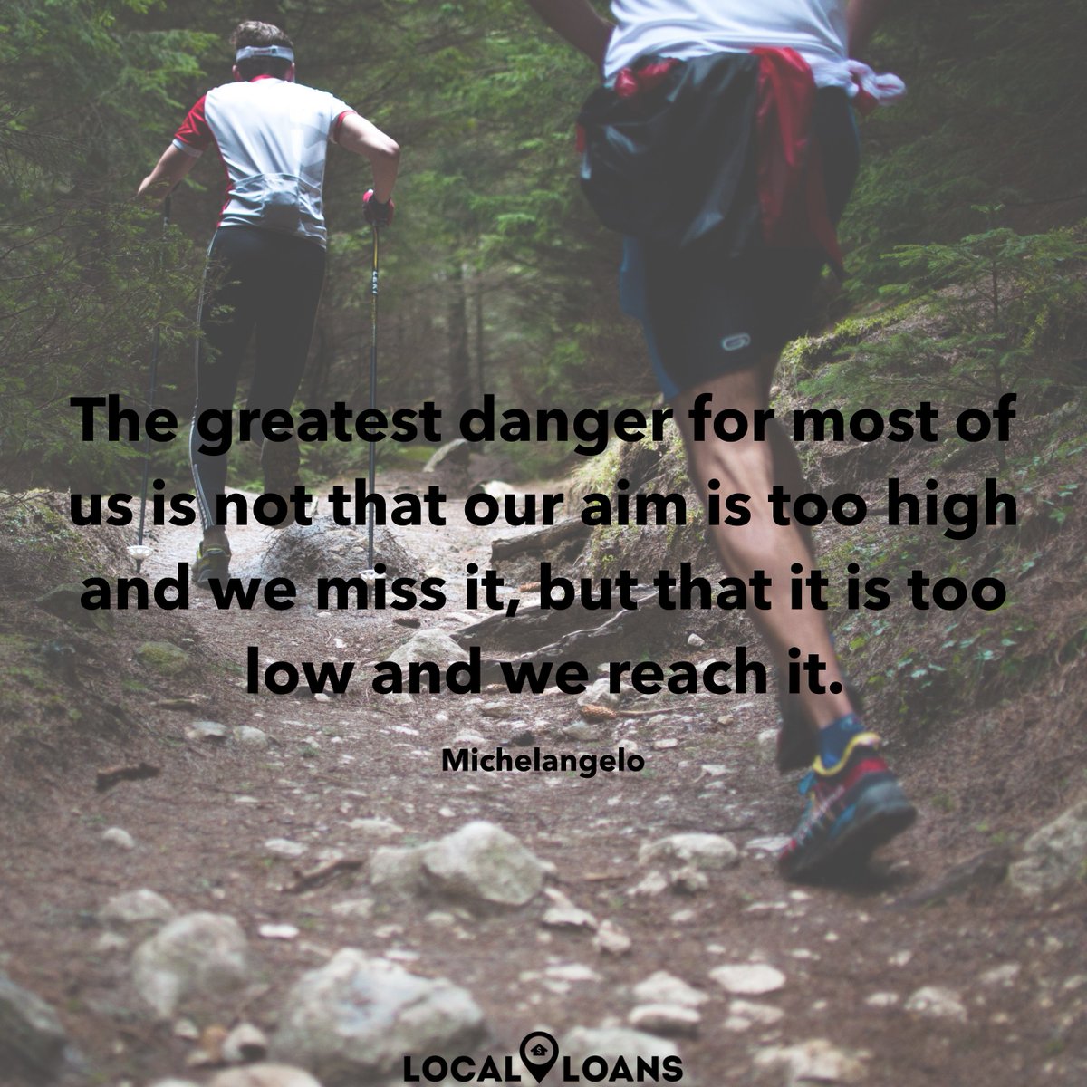LocalLoansApp's tweet photo. Aim high and always achieve with Local Loans. Share this with a lender who sets tough goals. Click the link in our bio to learn more. https://t.co/flwbmLoFOs
