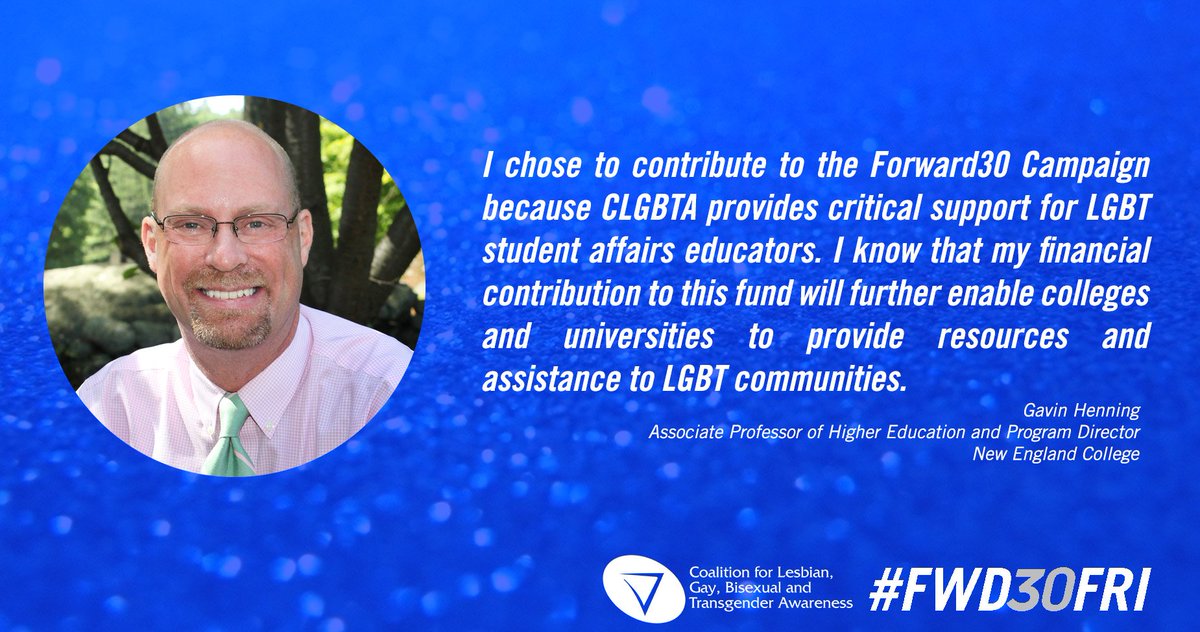 ACPA_CSGI's tweet photo. It's #FWD30FRI! Here is why we give. Join us as we further the work of the #CLGBTA. GIVE HERE: https://t.co/5WxPDab6jV https://t.co/KcgMqVjxiE