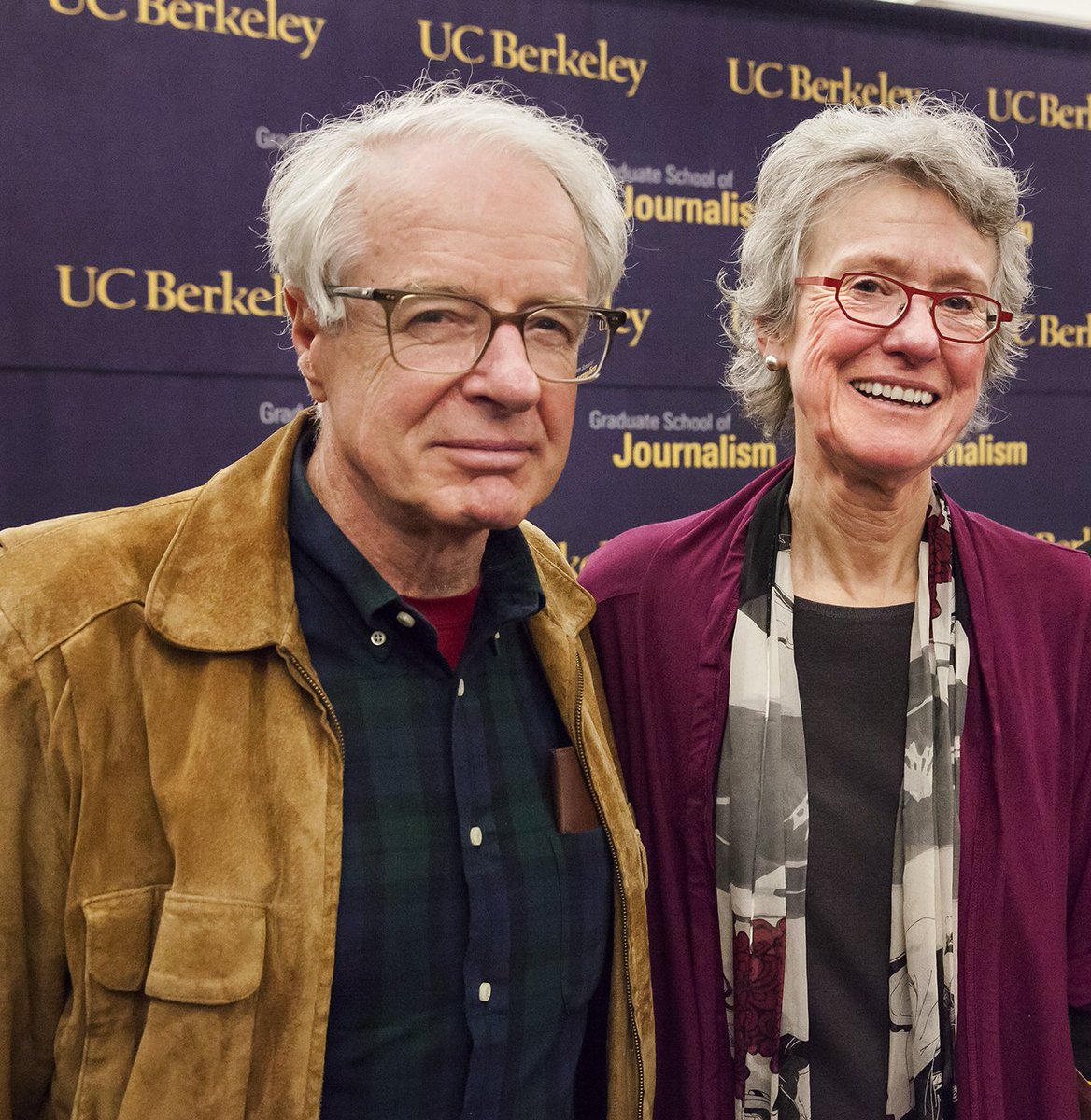 ucbsoj's tweet photo. Writing power couple Adam &amp; Arlie Hochschild at packed event celebrating #NBAwards Finalist 'Strangers In Their Own Land' 10/13. #proud https://t.co/2ShQCllqdL