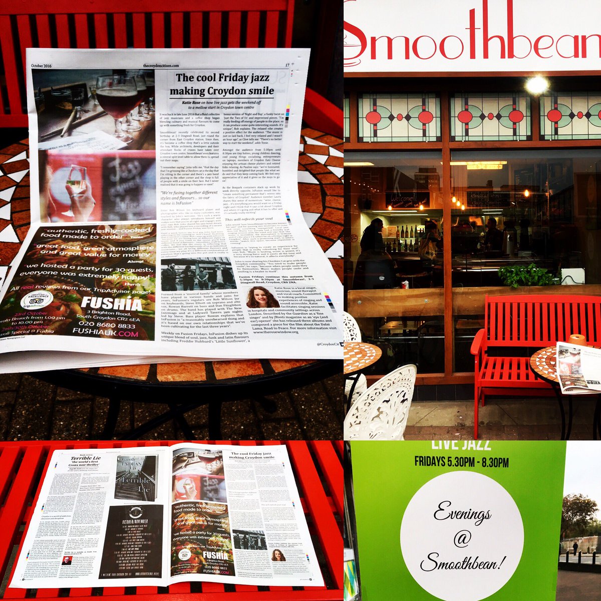 In the print! - my review for The Croydon Citizen of <a href="/ifjazz/">InFusion Jazz</a> Fridays at @smoothbean23 - also a great place to sit and read the paper 😊✨🎉✨