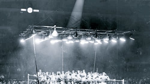 BoxingArchive's tweet image. Fighters participating in the Catholic Youth Organization's annual boxing tournament at Chicago Stadium in 1954 

 #Archivephoto