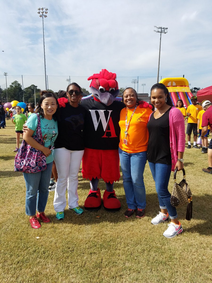 JohnsonKadija's tweet photo. Primary school teachers are having a blast with Eddie the Eagle at Super Goober Day. #waprimary https://t.co/24tiqDIgZL