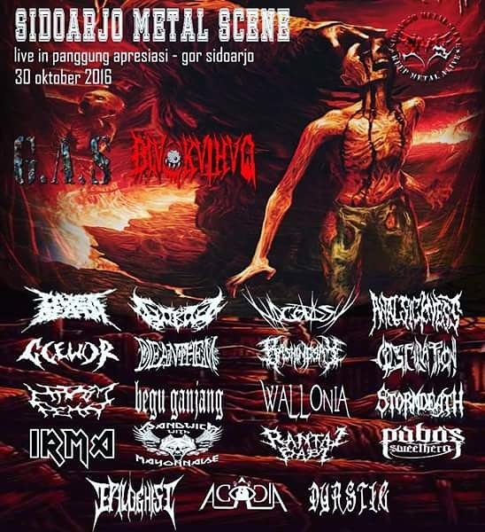 SIDOARJO METAL SCENE #5 || At Panggung Apresiasi Seni GOR Sidoarjo. Minggu 30 Oktober 2016. GRATIIIIISSSSSS