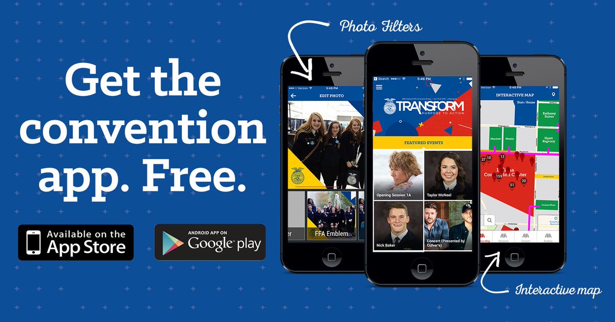 NationalFFA's tweet photo. You're gonna want the official National FFA Convention &amp; Expo app!

Download now: https://t.co/VHwc5cf7D0 https://t.co/6MDZCZJzGb