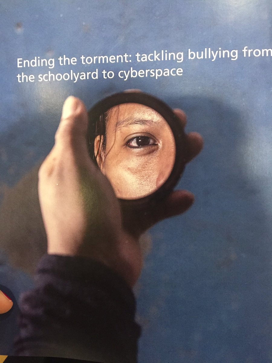 Inesswaelens's tweet photo. To much parents and teachers keep thinking that bullying will strengthen kids! Ending the torment, Stop bullying. #UNICEF #SDGs https://t.co/t6uM6NVUts