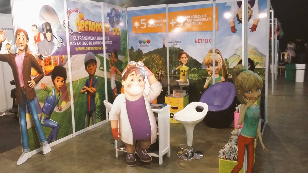 SolangeSoifer's tweet photo. #LosCreadores ya en #Expotoons #MonsterCon Vení a visitarnos al stand 905 y llévate una sorpresa 😉 #Transmedia #RealidadVirtual https://t.co/LUSakgQara
