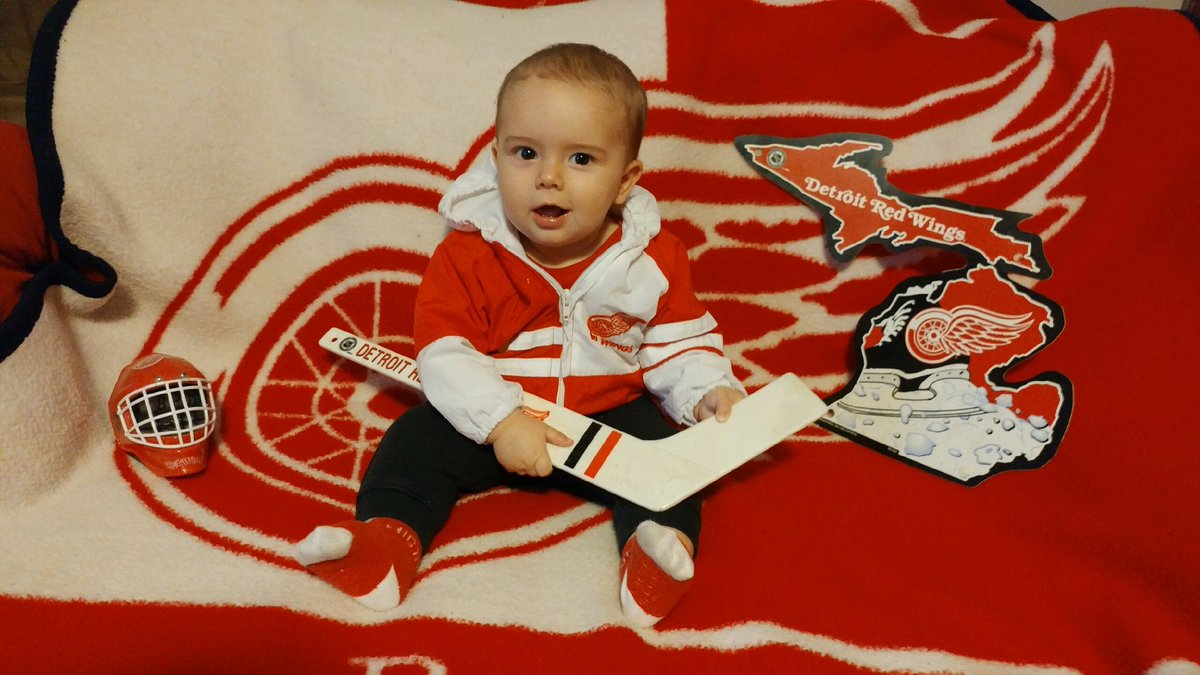 dani3ll3mich3l3's tweet photo. @DetroitRedWings check out your number 1 fan 😍😍😍 #hockeybaby #futureredwing #LGRW https://t.co/No9BZ40RQ9