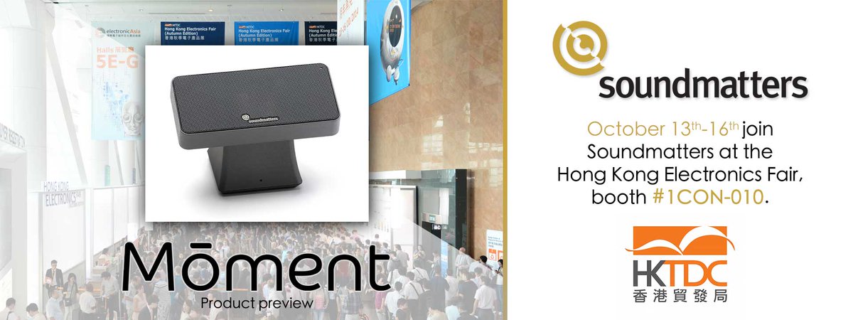 Soundmattersinc's tweet photo. We have a new booth # at @hktdc. https://t.co/mMwdZdk9fl