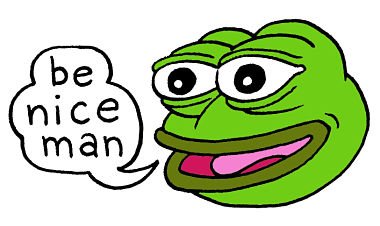 a drawing of pepe the frog with the words 