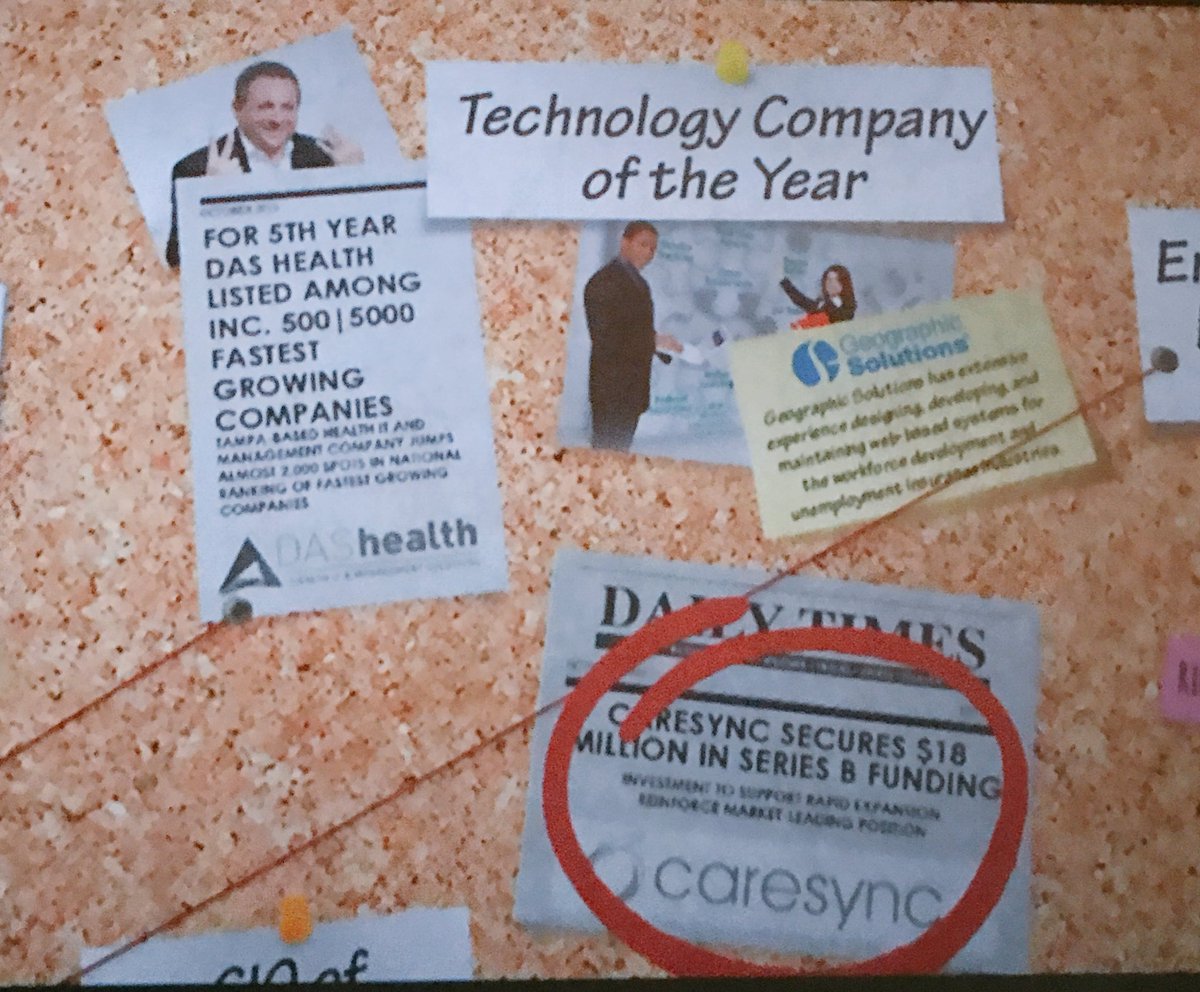 jwarnke's tweet photo. Congrats to @caresync on your Tech Company of the Year Award @TheTBTF #voiceoftech #techscream https://t.co/MBs4Yrcvt9