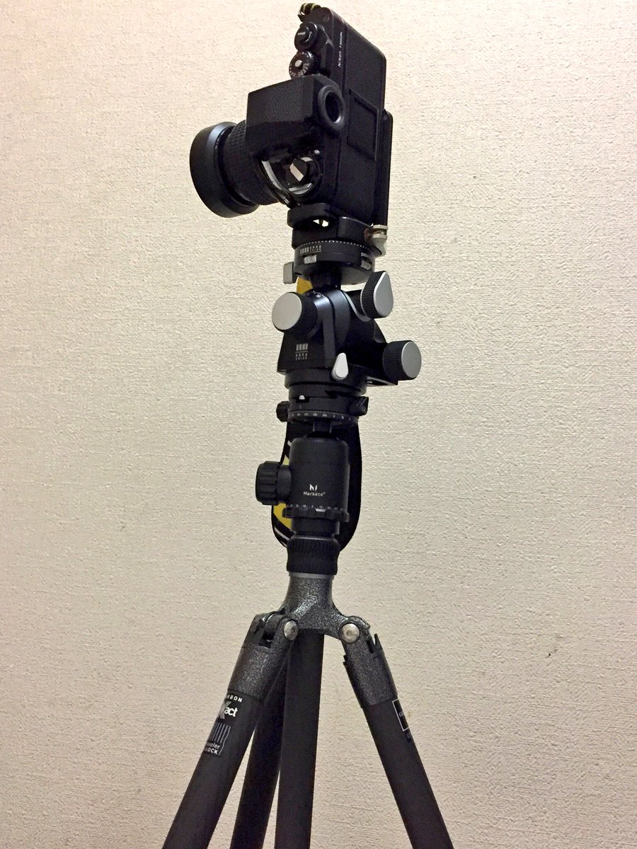 sora_ni_muchu's tweet photo. 三脚と雲台で遊んでみました。

意味はありません(^_^;)

#Gitzo #GT1545T #ArcaSwiss #d4 #Marsace #FB2R #ReallyRightStuff #Nikon #F3 https://t.co/kuGoDBgM2V