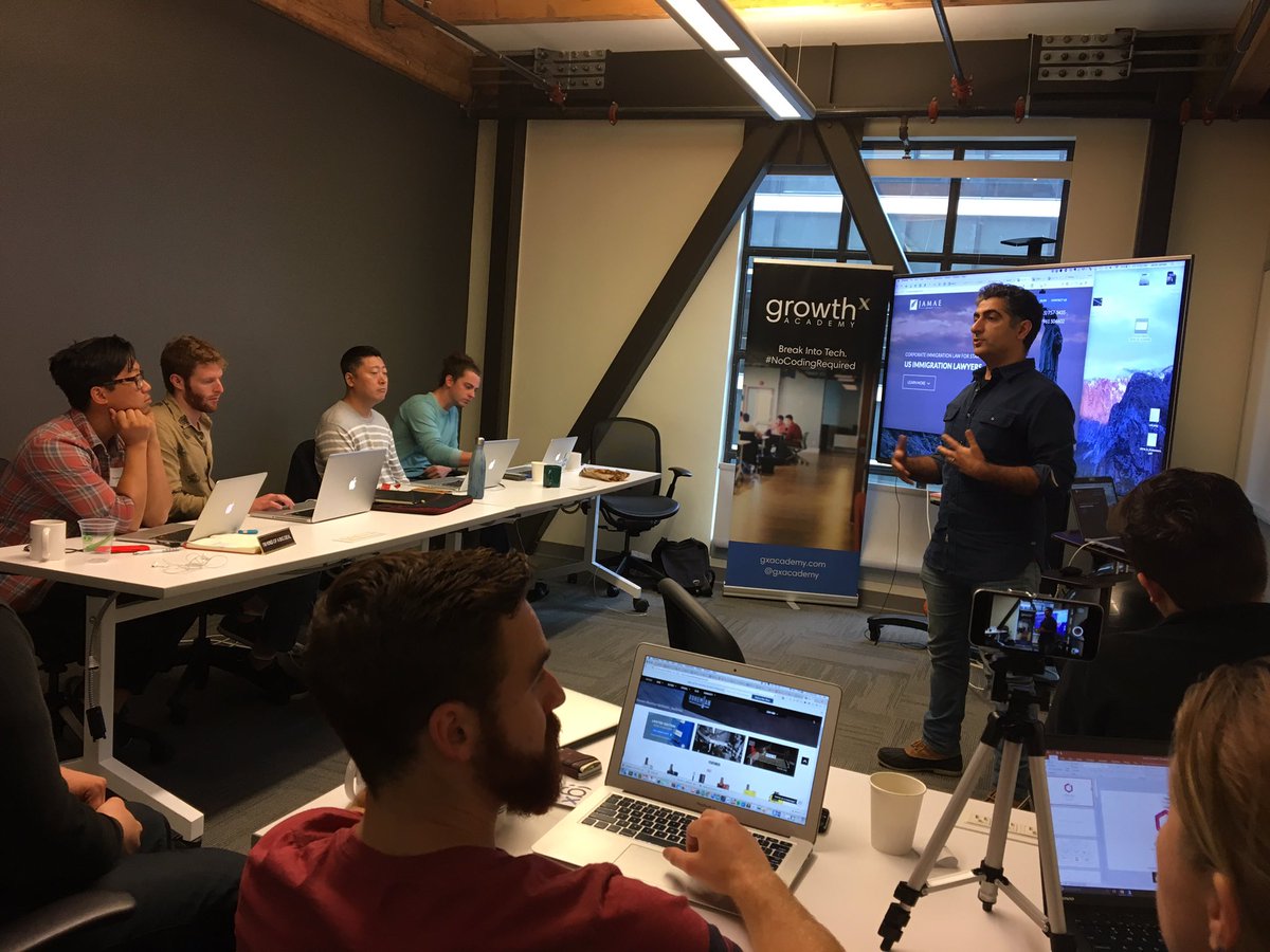 adamwaldsf's tweet photo. Javid tells the HELLp Week crew about his inspirational company Jamae. @javidjamae Thanks for joining us for #StartUpHELLpWeek @GXAcademy https://t.co/wI36sRfwJA