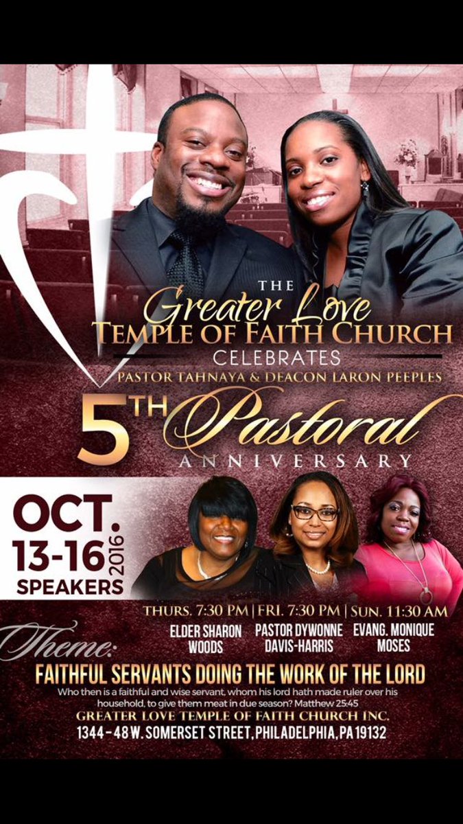 AboundingLovech's tweet photo. Looking forward to celebrating Pastor Tahnaya People's 5th Pastoral Anniversary tonight @7:30pm. https://t.co/Z3TCbVT7lW