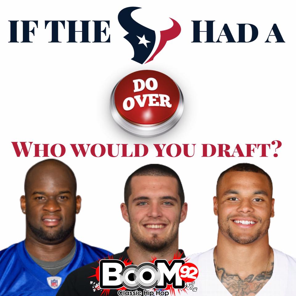 RobGTheGeneral's tweet photo. If the @HoustonTexans had a #DoOverButton do you take @VinceYoung10 @derekcarrqb @dak #NFL #nfldraft #FantasyFootball https://t.co/wyCqtGKKmw