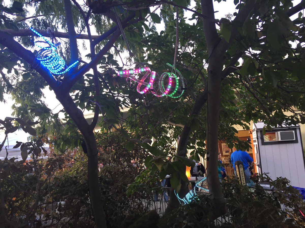 TenayaHurst's tweet photo. @lakegardens New addition to the #Arduweenie family in the trees! #RogueMaking #AutumnLightsFestival #ALF2016 #Arduino Come out tonight! ~T https://t.co/ylPupQwGd5