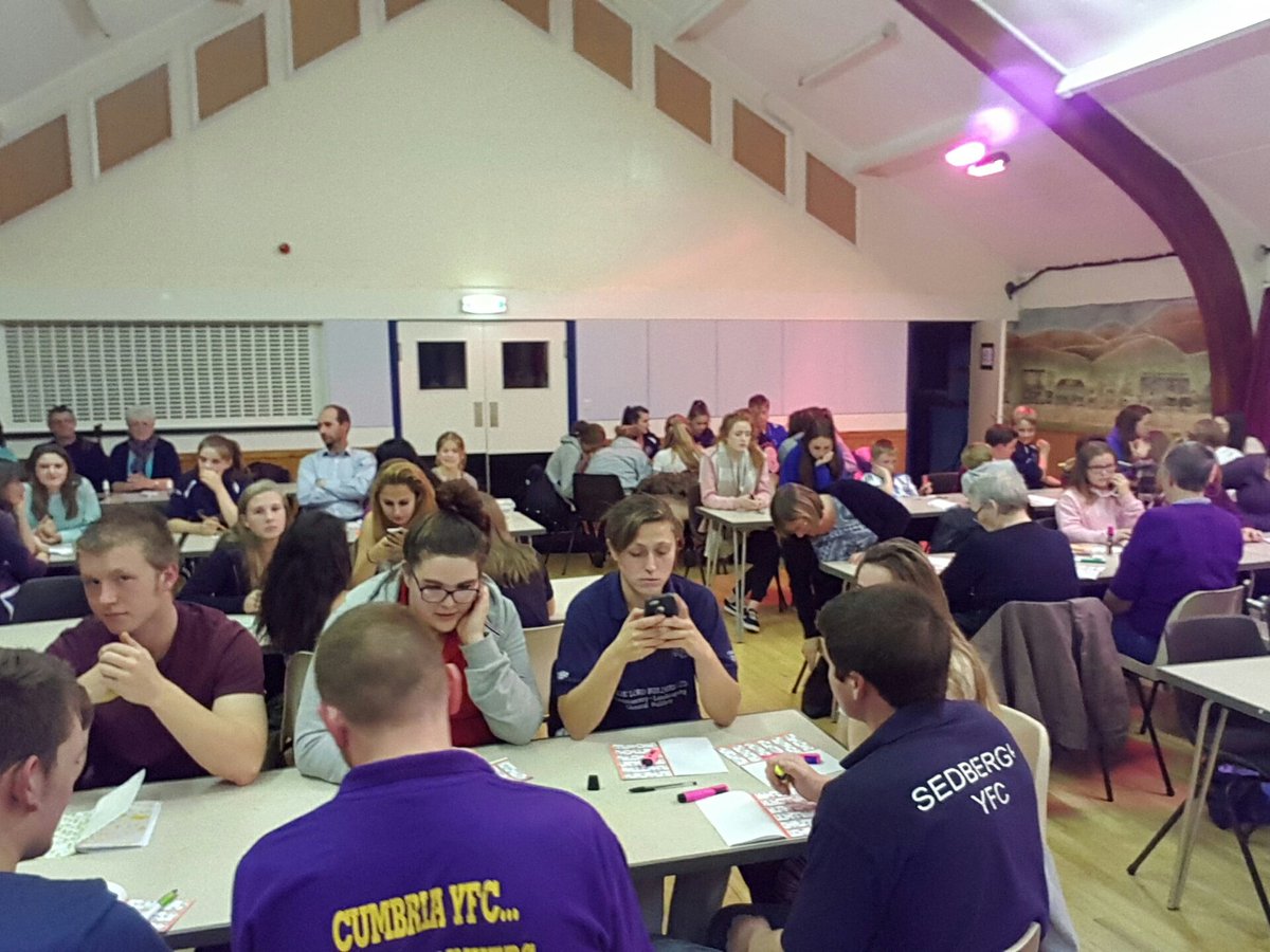 Full house for bingo tonight!! #bingo #yfc #farmers