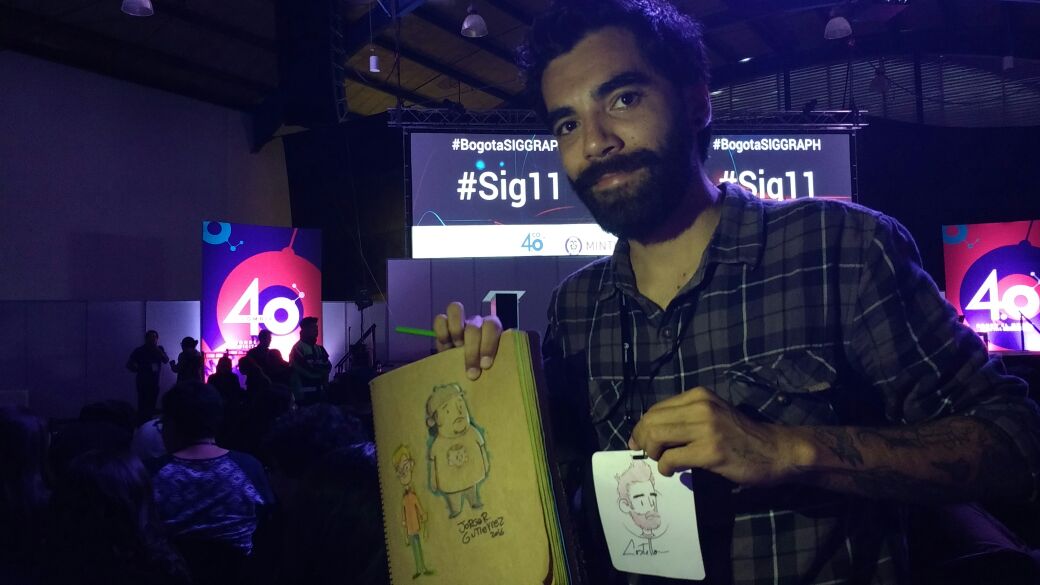 JaisonCostello's tweet photo. :) fimado por Jorge Gutiérrez! Cartoon❤ en el @Col4punto0 #BogotaSIGGRAPH #sig11 !!! https://t.co/KHo0Z5mByl