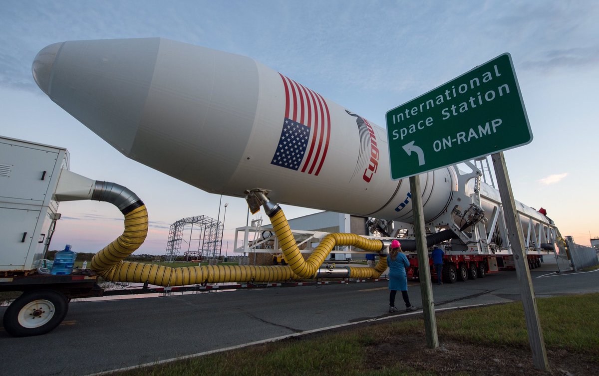 SenatorBarb's tweet photo. Fired up for @NASA, @OrbitalATK #Antares launch &amp; return to flight taking Cygnus on critical resupply mission to Int’l Space Station! https://t.co/bOtlsLIfu6