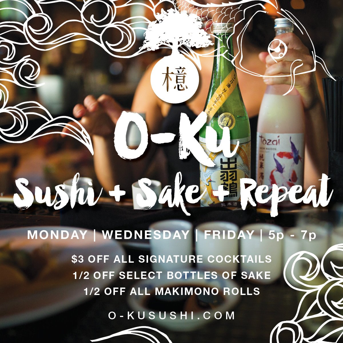 "Sushi | Sake | Repeat" starts in less than two hours...