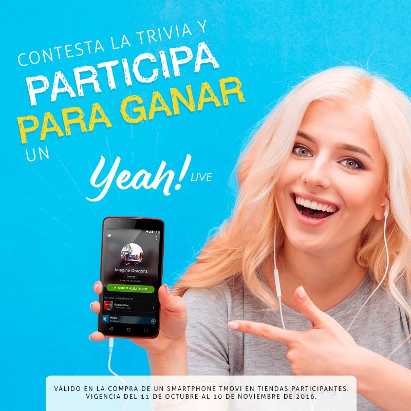 Ti_movi's tweet photo. ¡Participa para ganar un #YeahLive al adquirir un equipo Tmovi en tiendas participantes y contestar una trivia! Más información vía MD https://t.co/j7N4nYIUhr