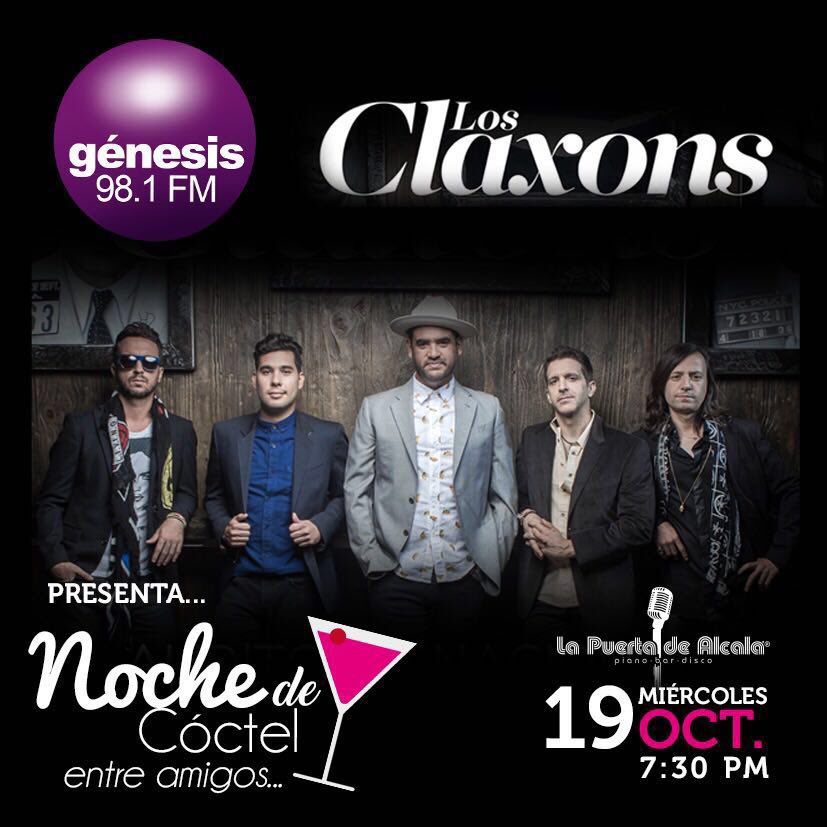 genesis981fm's tweet photo. Chicos si son ganadores de nuestra #NocheDeCoctel con @losClaxons les informamos q ya pueden recoger sus accesos en nuestras instalaciones🎤 https://t.co/Trz8yD1N7c