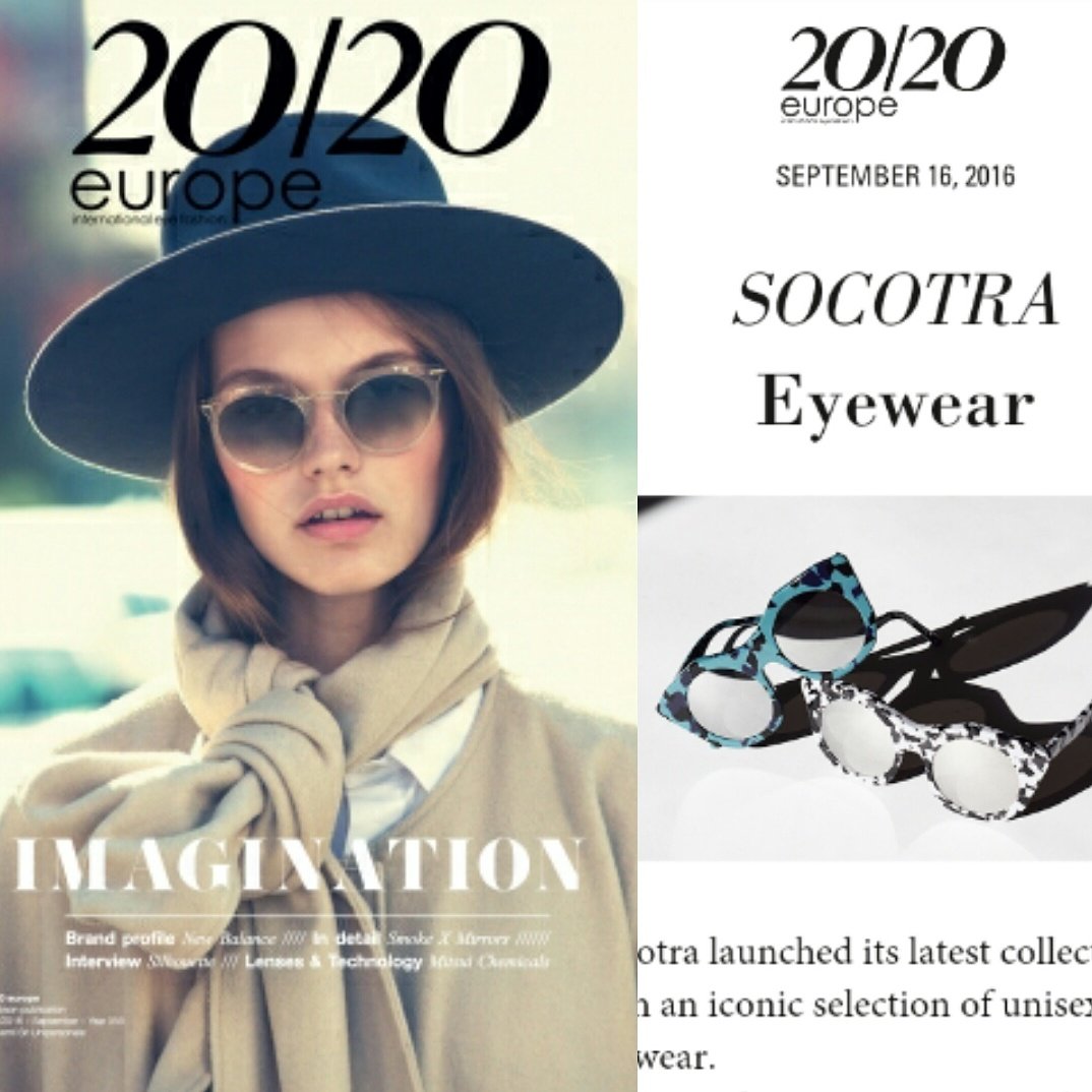 SOCOTRA_DESIGN's tweet photo. 💥 New Press💥Find us in @2020europemag 

#eyewear #sunglasses #style #fashion #sunnies #2020europe #optical #magazine #2020magazine https://t.co/QmBzjxUDul