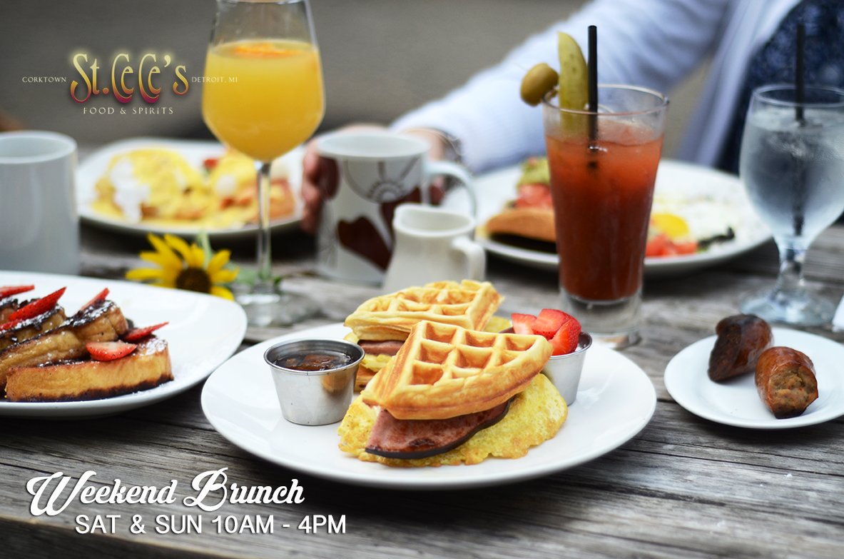 stcecespub's tweet photo. Come brunch with us! Saturday &amp; Sunday, Corktown is the place to be. #Detroit #brunch https://t.co/LTR9eSsTxN